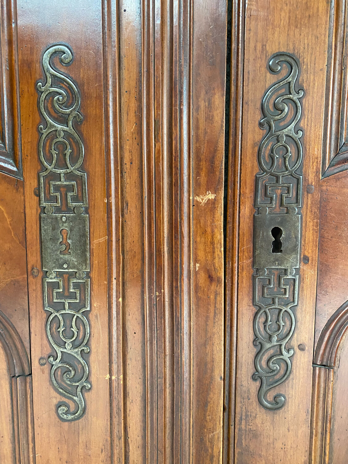 Pair of walnut doors