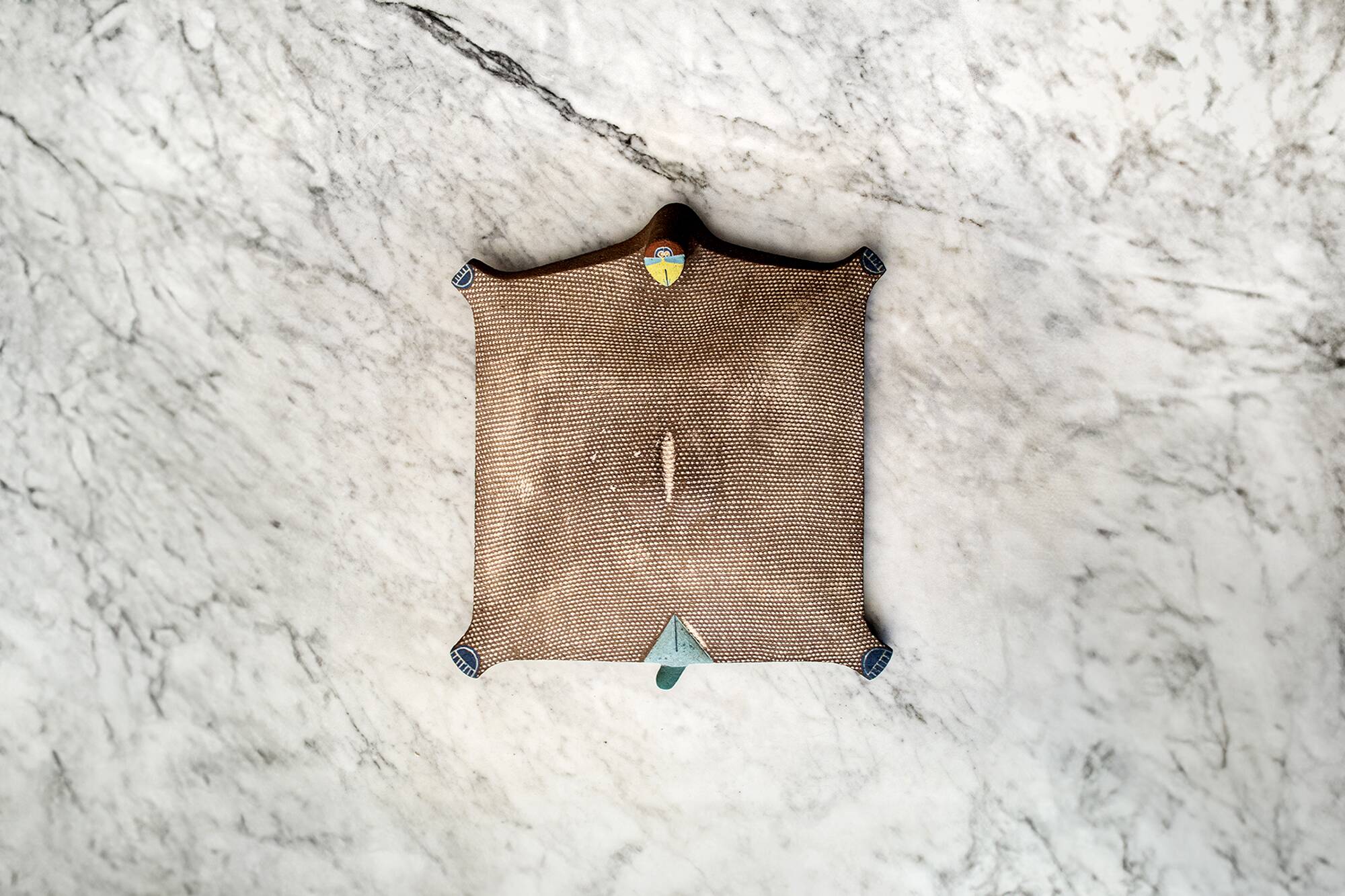 Sculpture en terre cuite peinte de Fior Candido, années 1980