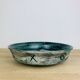 Round blue ceramic dish signed Arol Norway