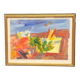 Original Swedish Watercolour On Paper – “Abstract Landscape” By Lars Bertle – Dated 1987 – Vintage & Framed