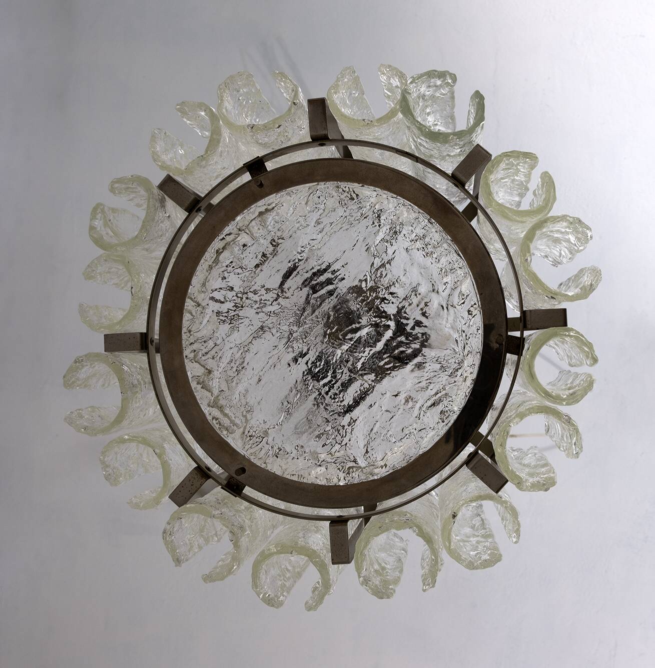 Carlo Nason Postmodern Italian Murano Glass Chandelier for Mazzega, 1970s