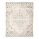 1970s Vintage Persian Handmade Wool Cotton Beige Area Rug 287x367