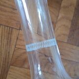 Carafe à vin ancienne - verre gravée d'une frise d'entrelacs