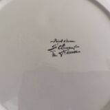 Petite assiette ceramique saint clement décor fruits poires