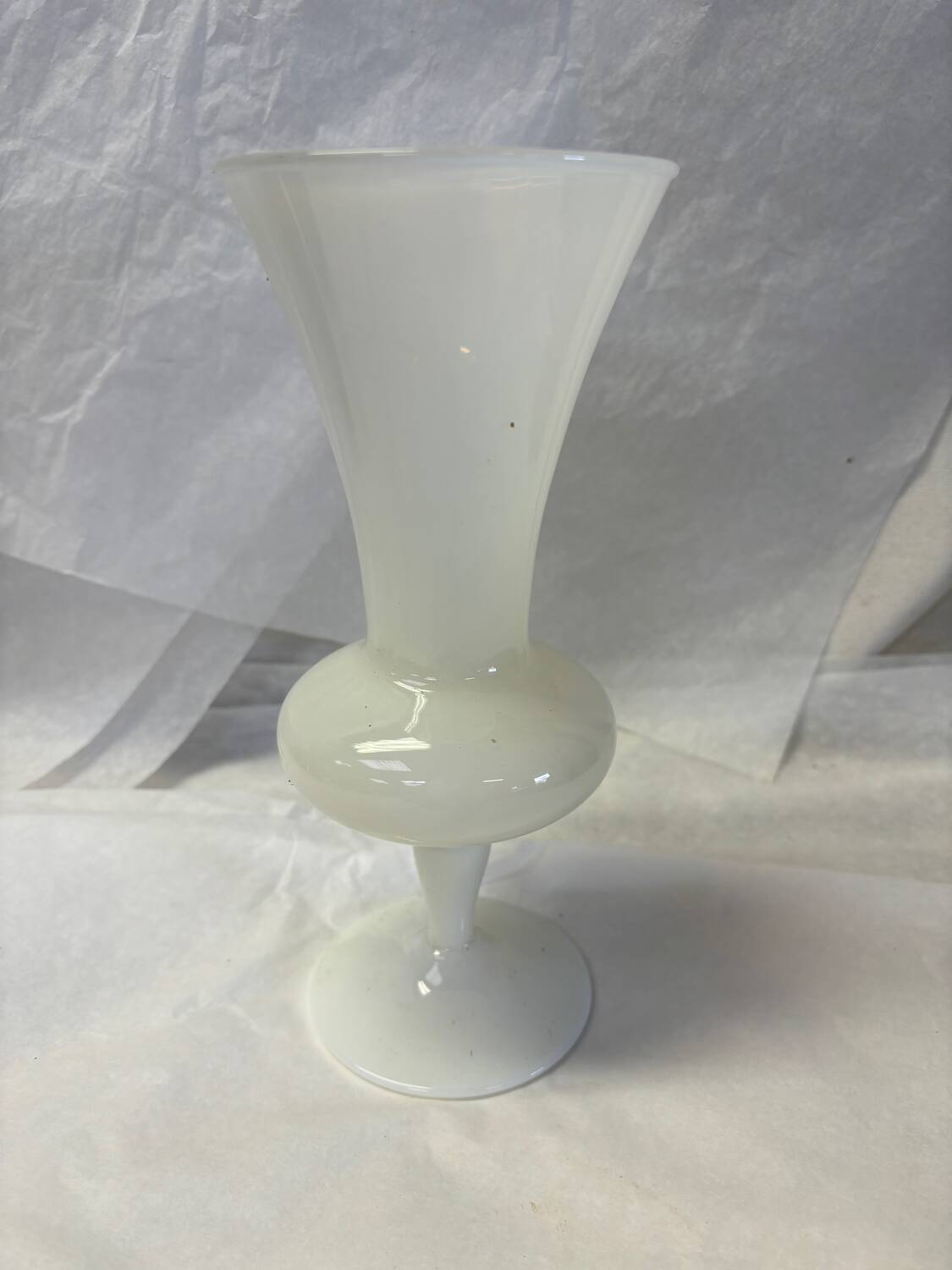 White opaline vase
