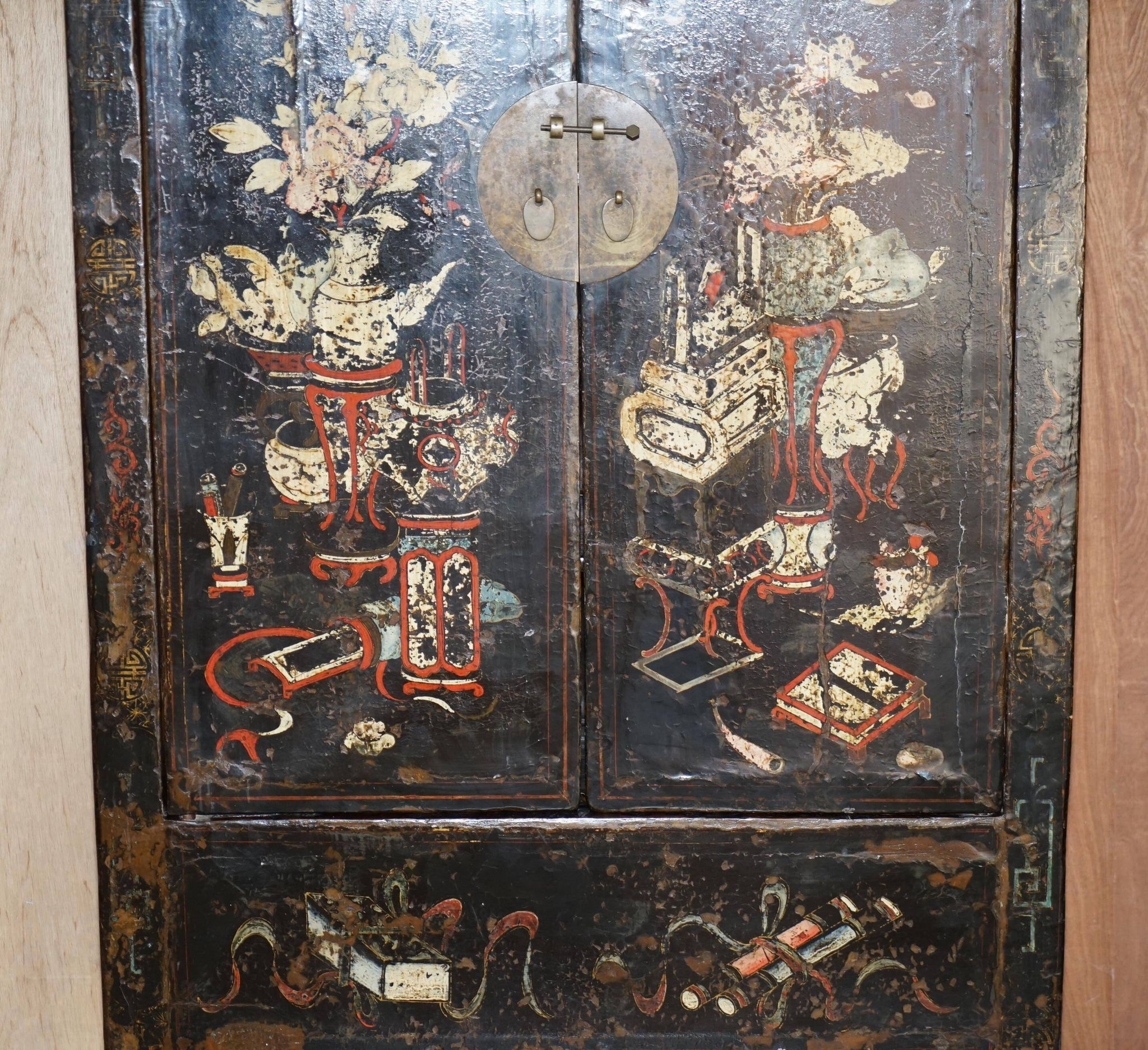 Antique Chinese wedding buffet hand-painted circa 1800