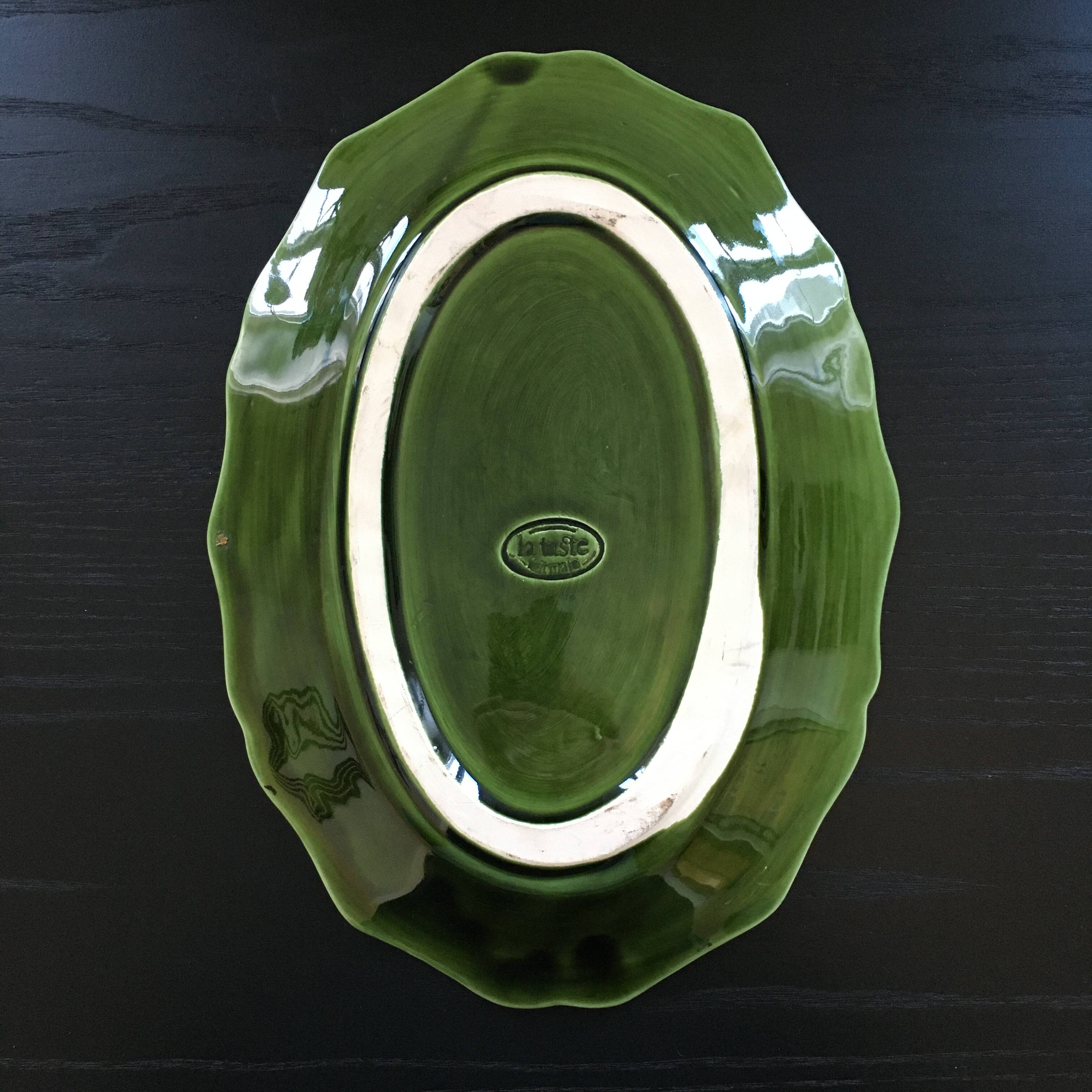 Provençal olive green dish