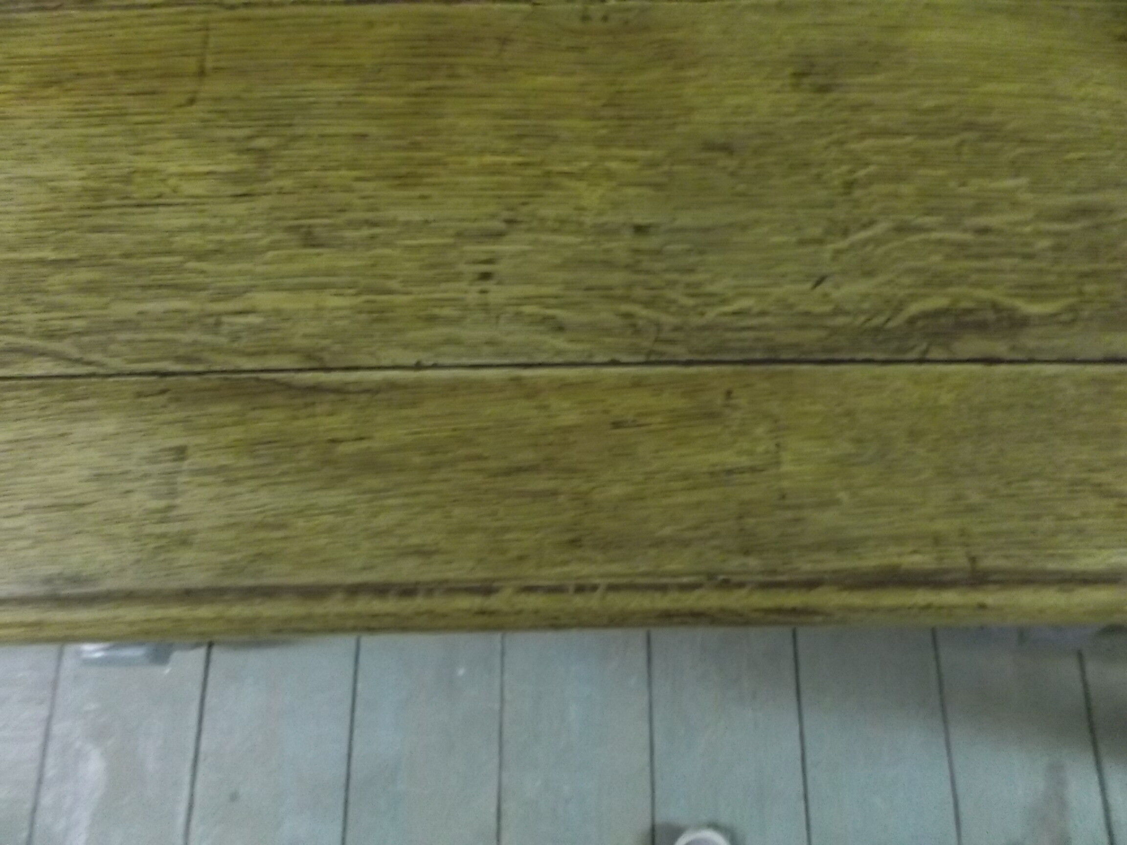 Antique desk patinated