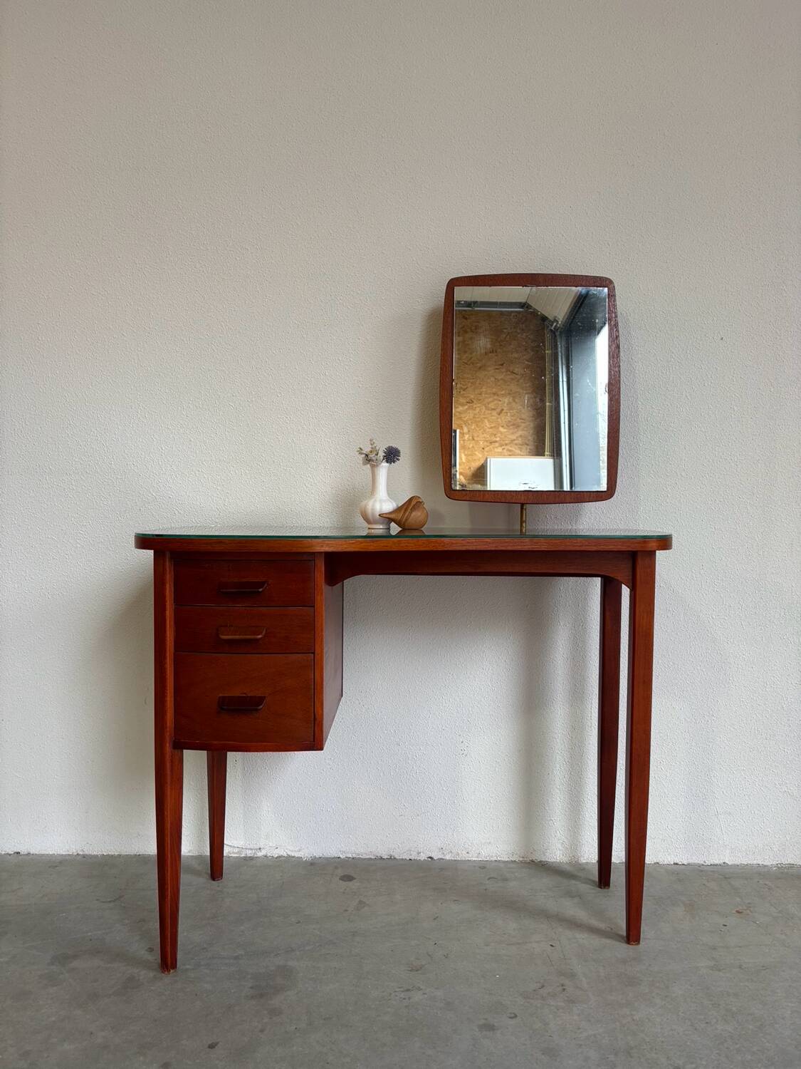 Vintage Danish vanity teak