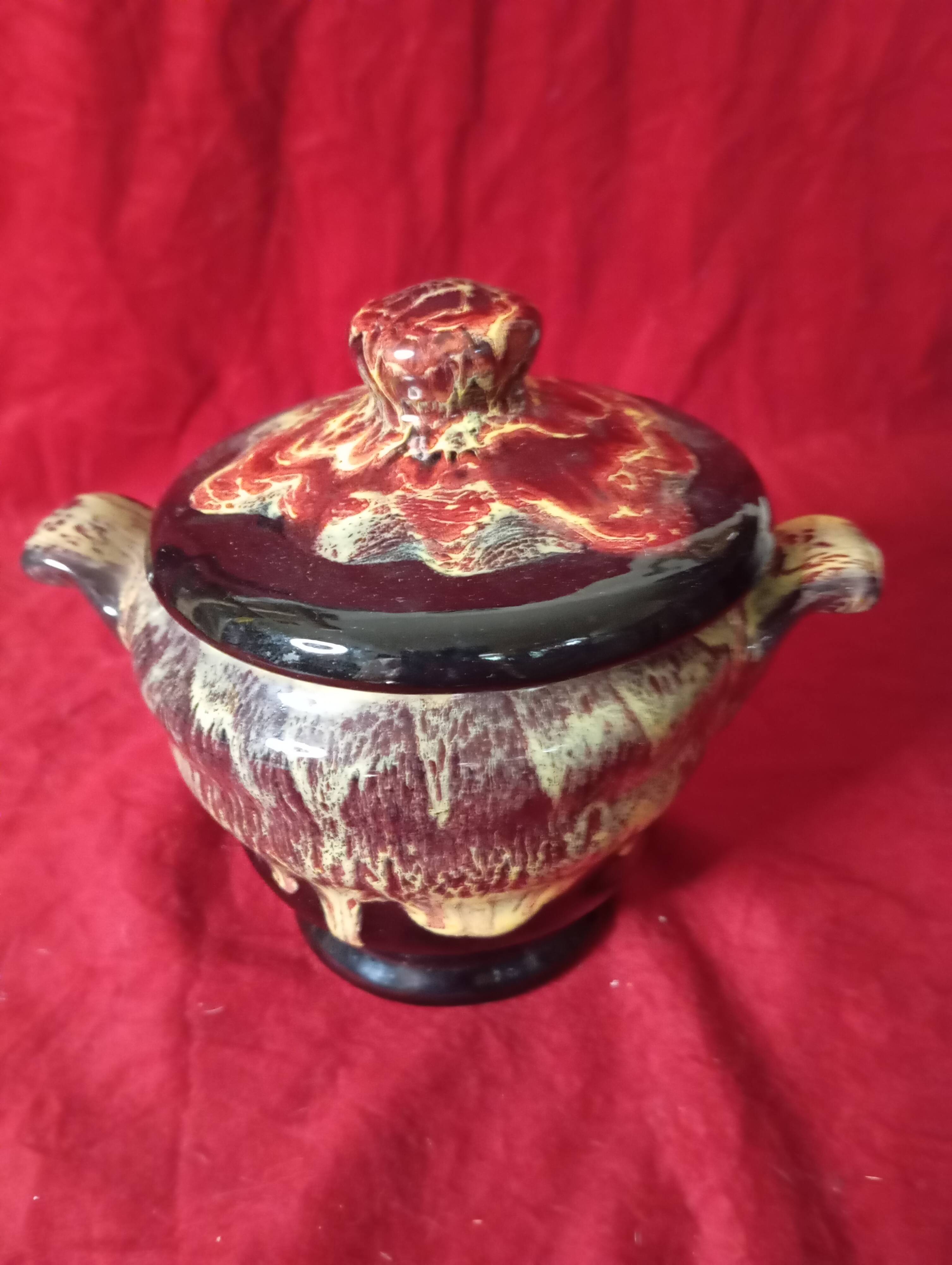 VINTAGE MORVAN CERAMIC SUGAR BOWL