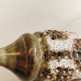 Danish ceramic table lamp, with perforated base and beautiful glaze.