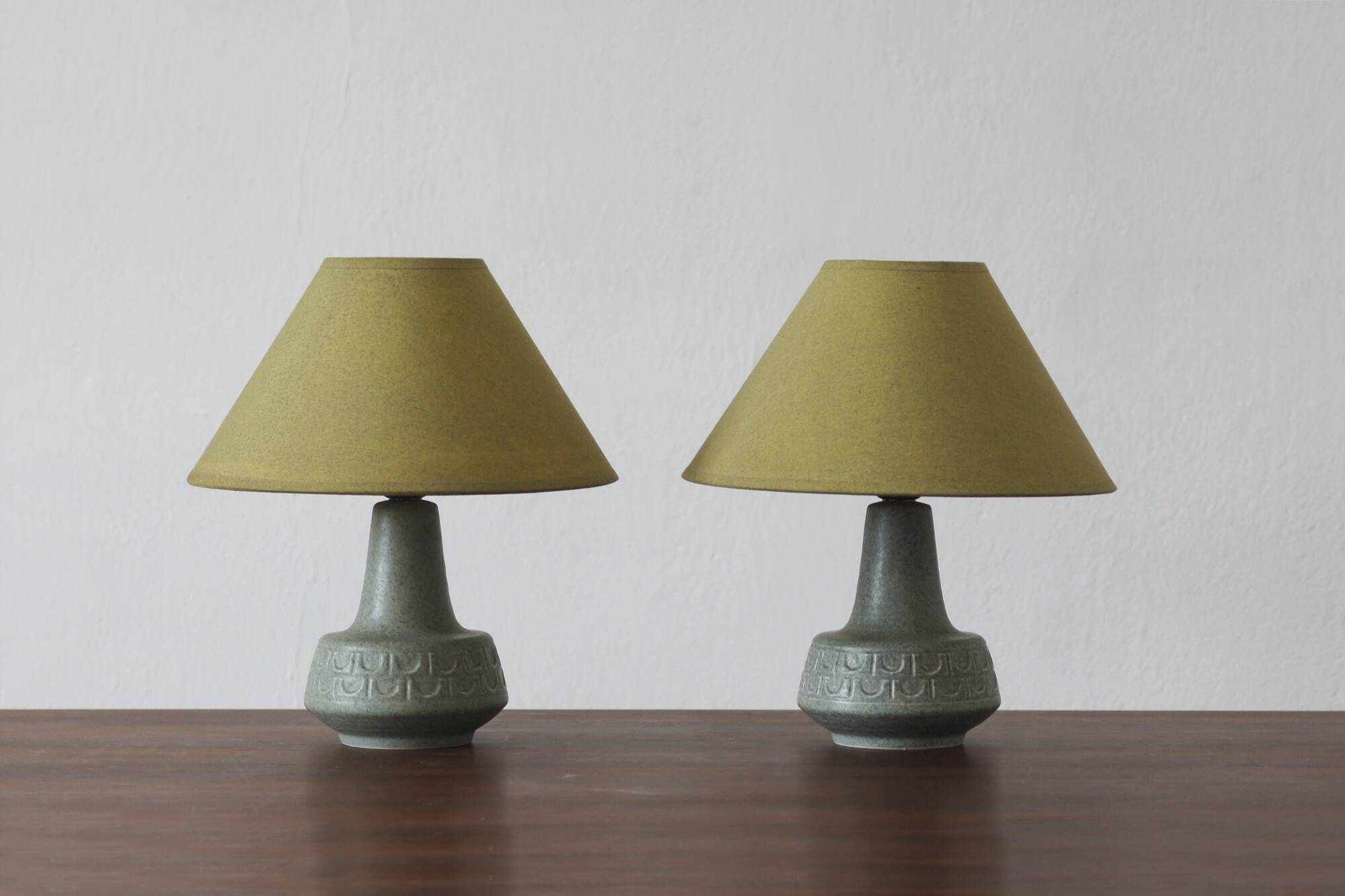 Scandinavian Ceramic Table Lamps, Set of 2
