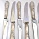Set of 12 Napoleon Empire table knives - 19th century diamond swan decoration.