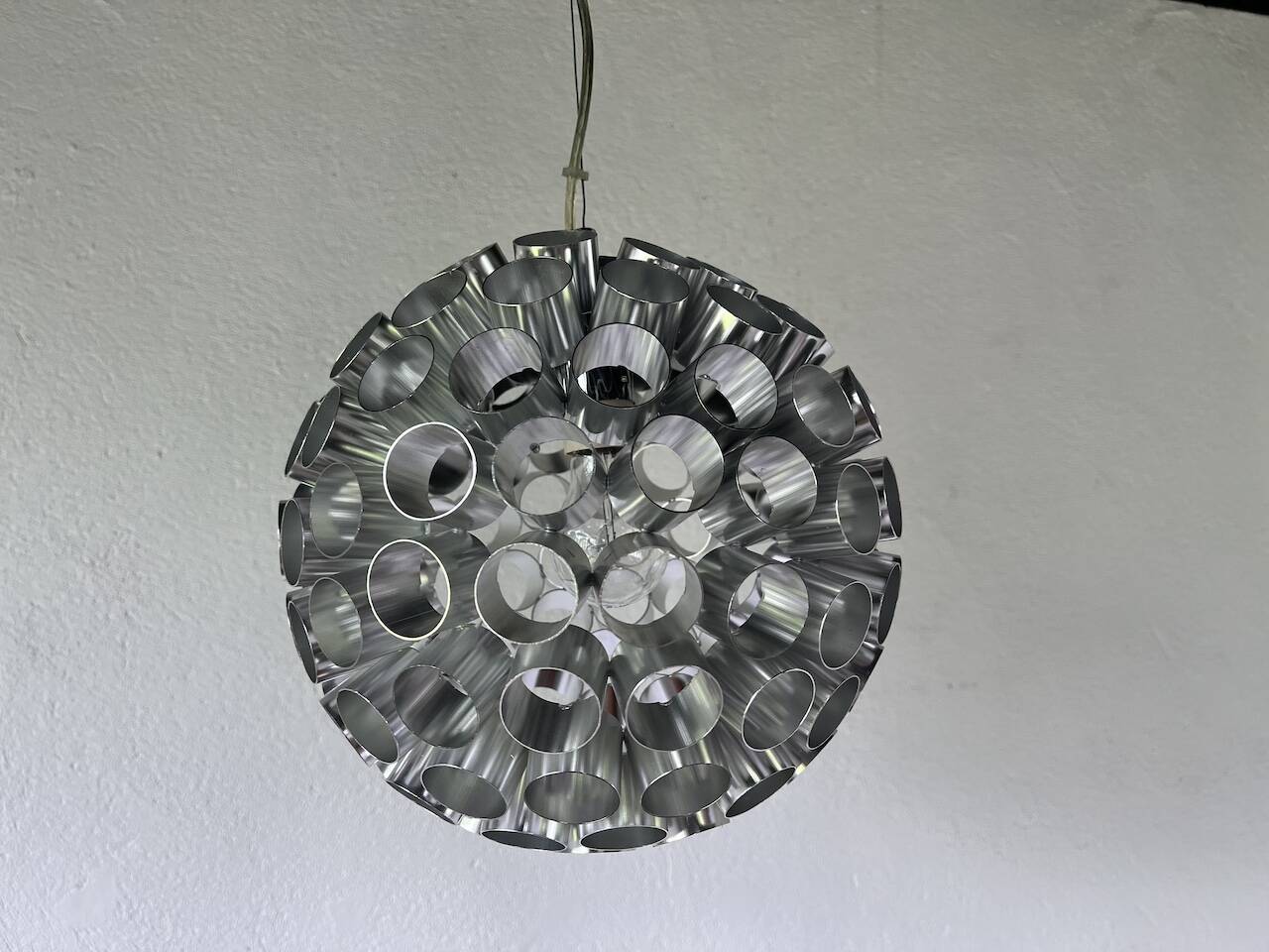 Space age aluminum pendant light, 1970s
