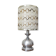Seventies lamp brushed aluminum and wool