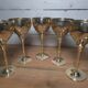 12 verres vintage métal argenté et doré