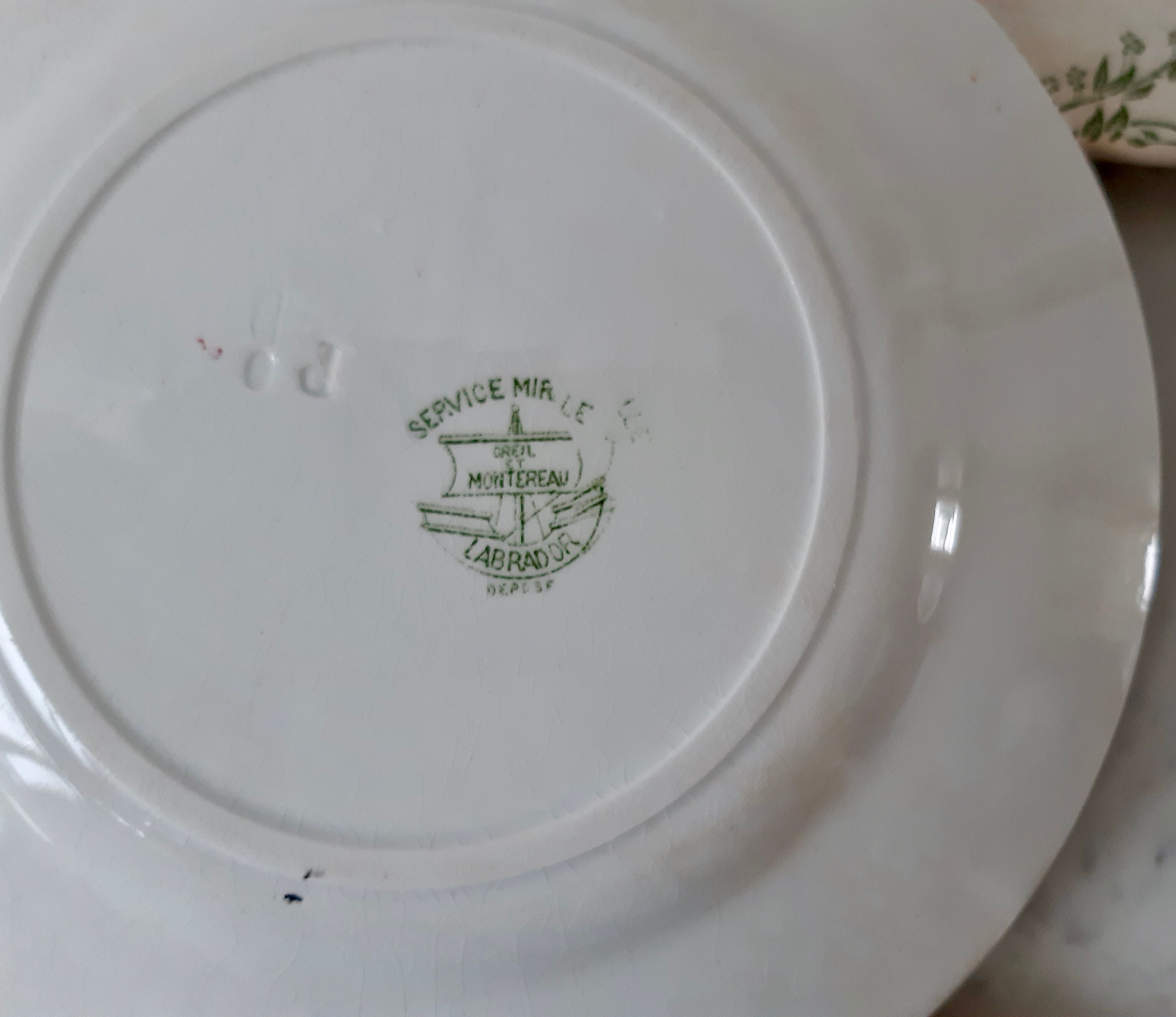 Set of 5 dessert plates Creil Montereau