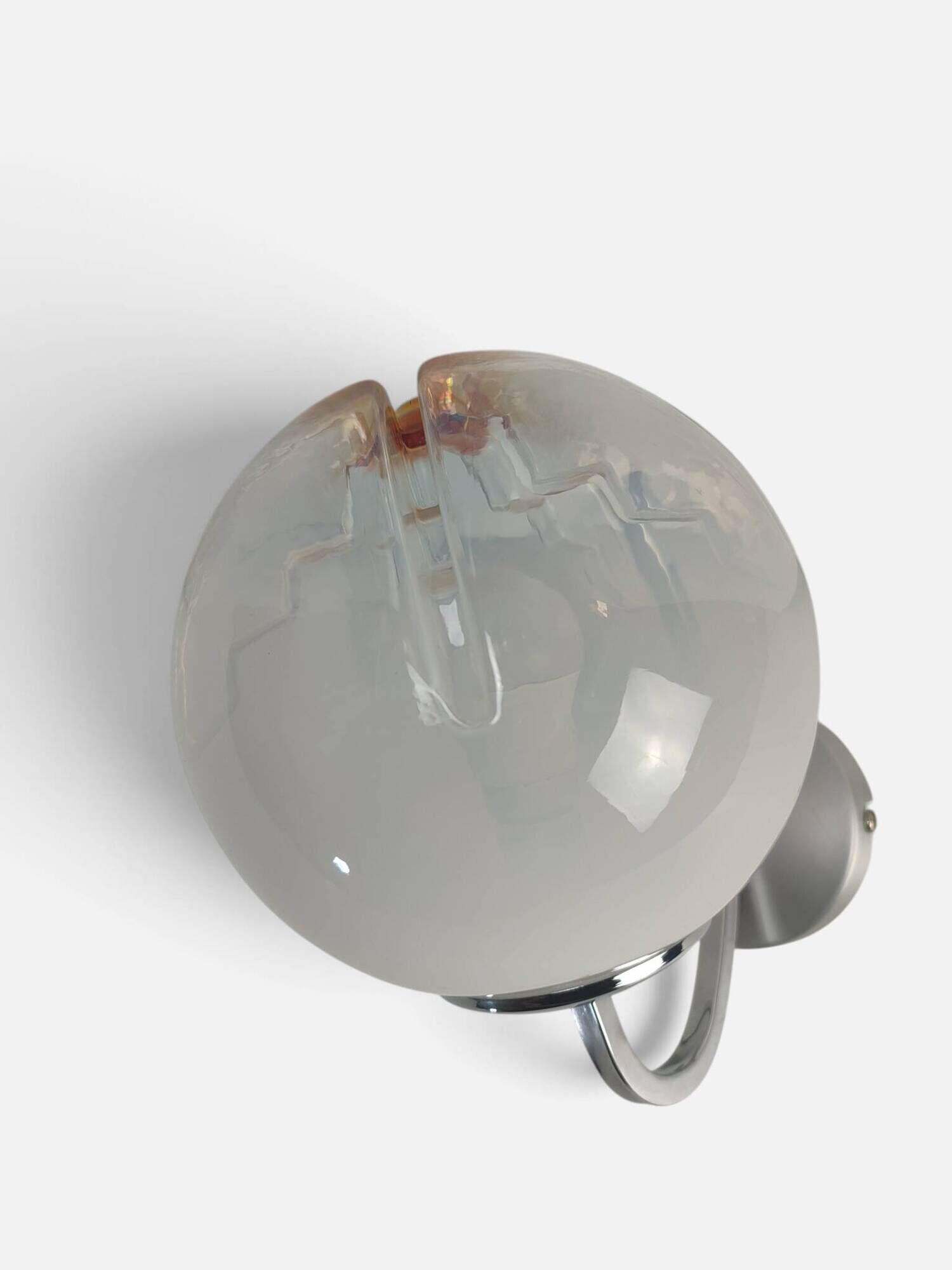 Space Age wall light in chrome and Murano glass by Mazzega – Years