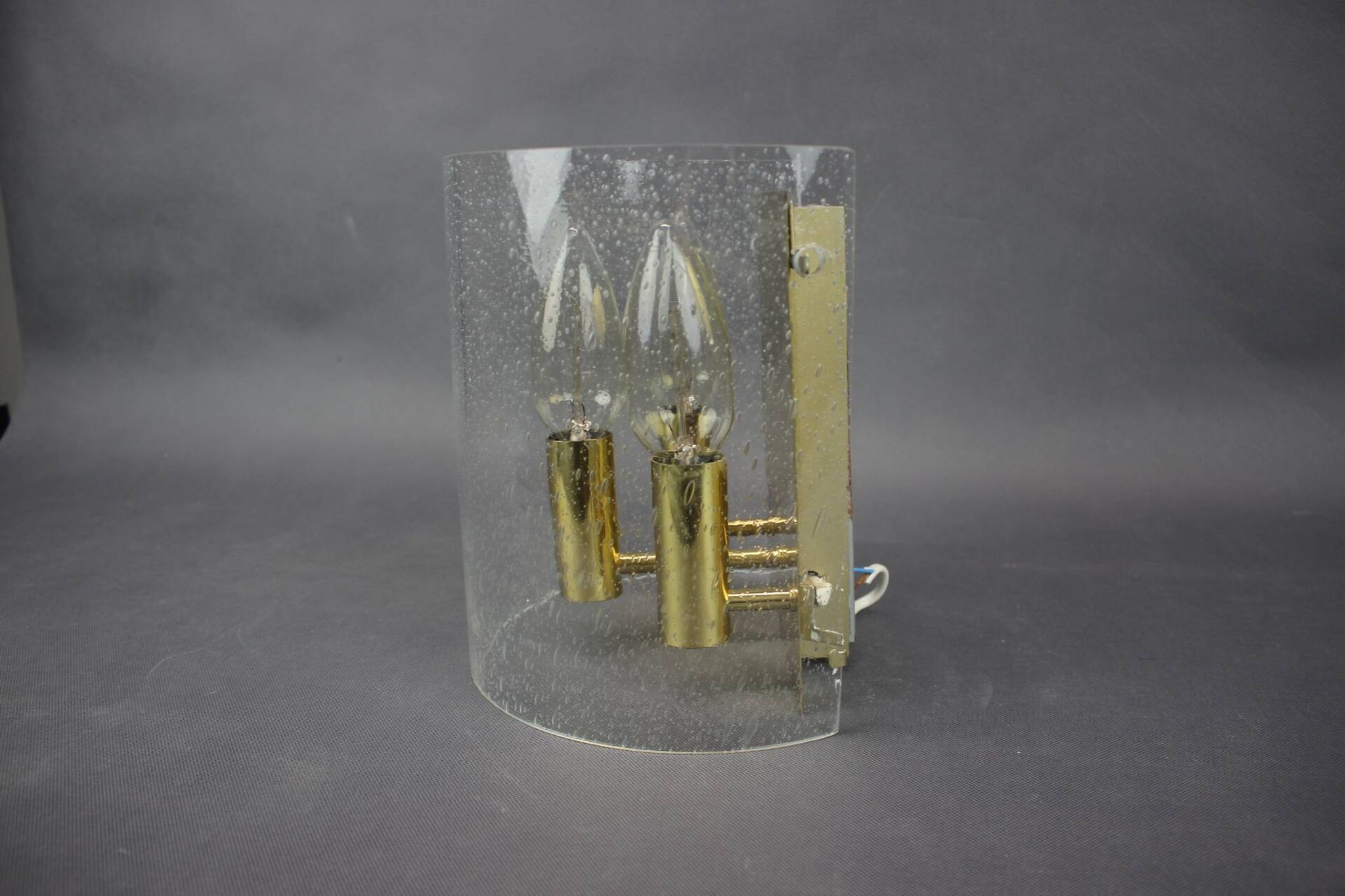 1970s Brass and Bubble Glass Wall Lamp, Germany