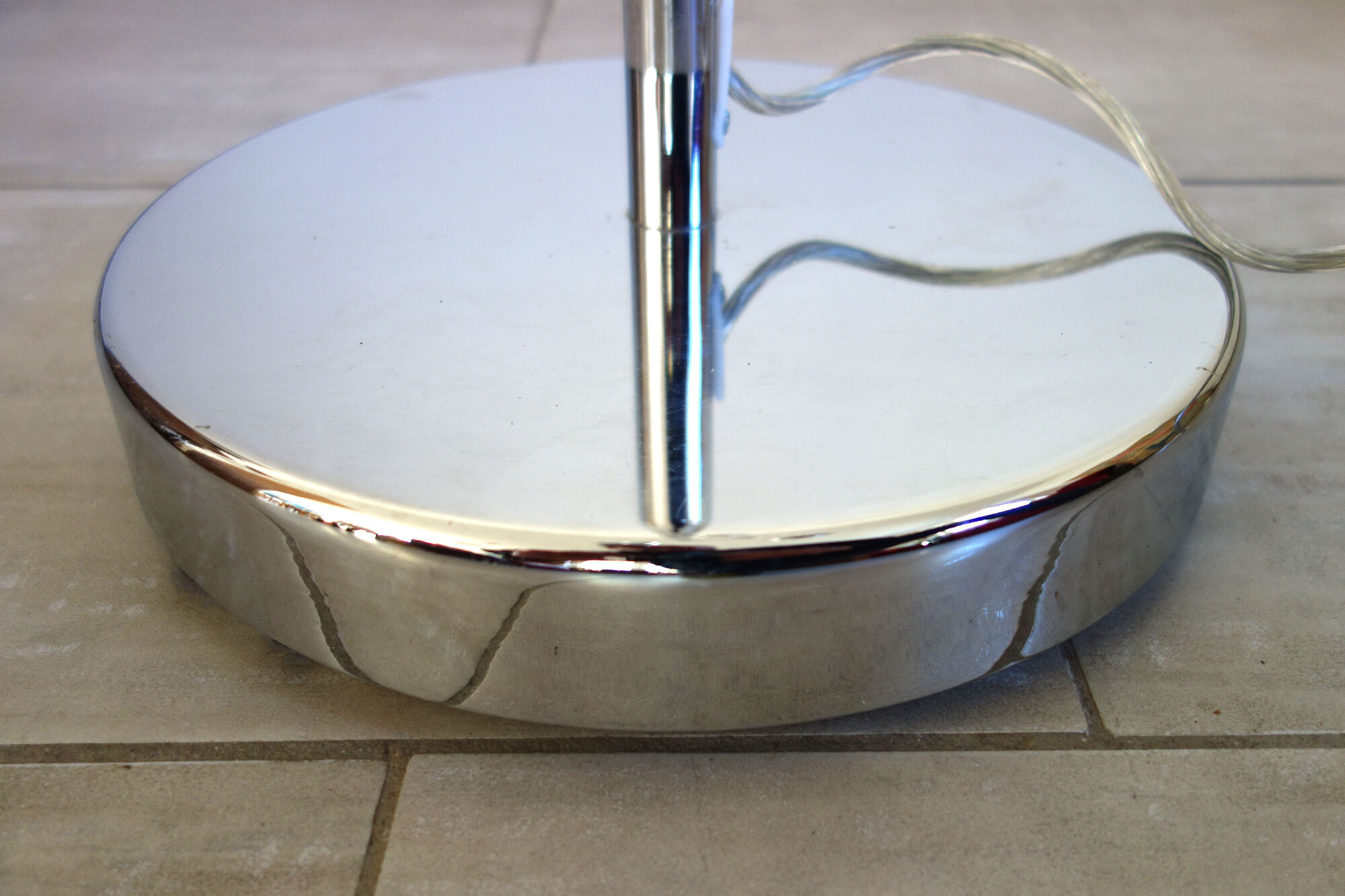 Floor lamp chrome spring 5 balls vintage
