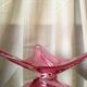 Triangular cut in val st lambert crystal of pink purple color