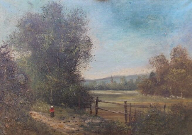 Oil on canvas Landscape nineteenth century