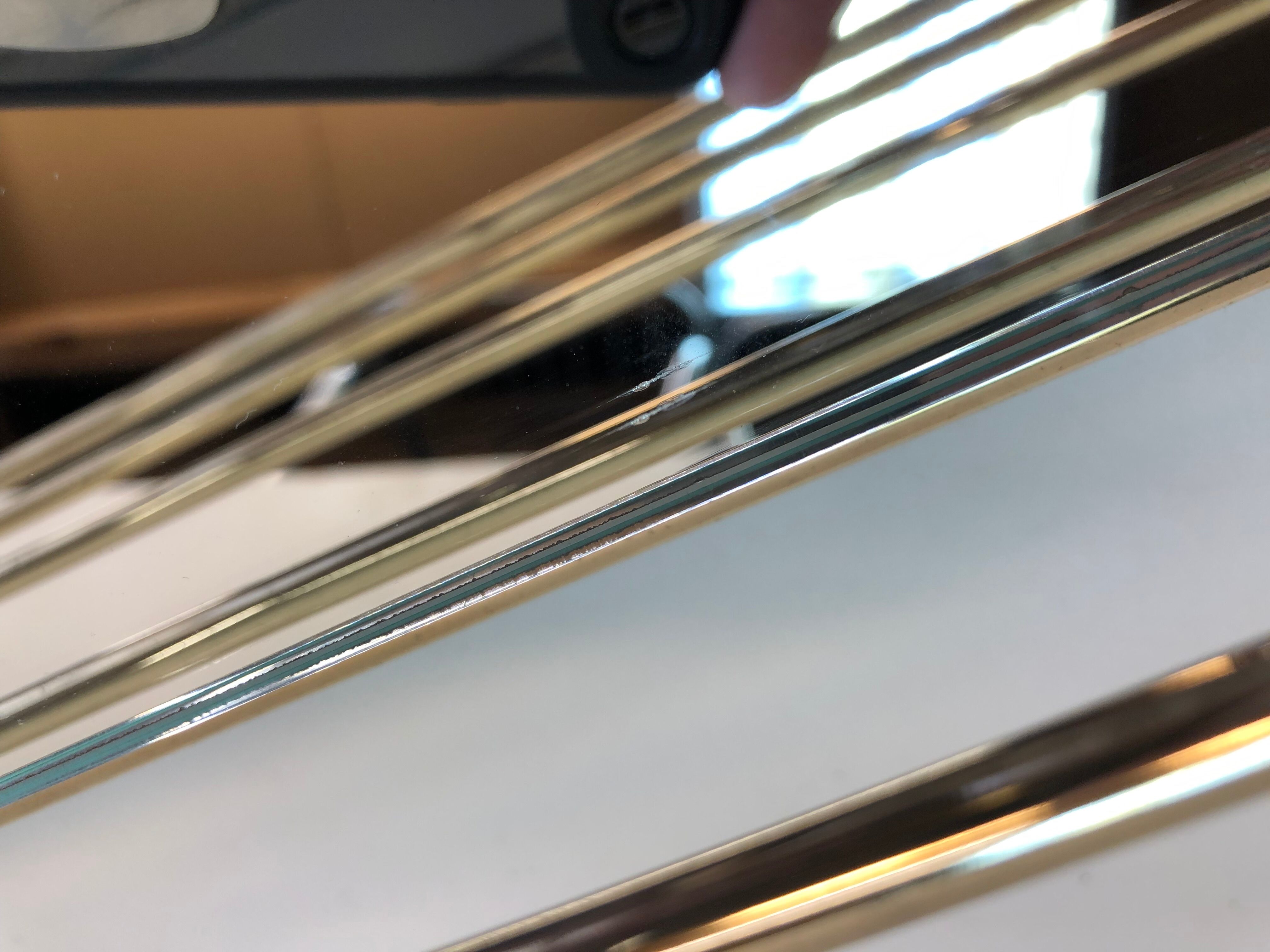 Galvano brass swivel mirror coat rack 1963