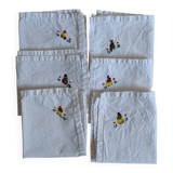 Set of 6 embroidered napkins