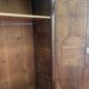 Rustic French antique wardrobe in solid wood – 19th century