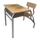 The 1950 school desk with its integrated chair