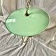 1950s pendant light in green lacquered metal and brass