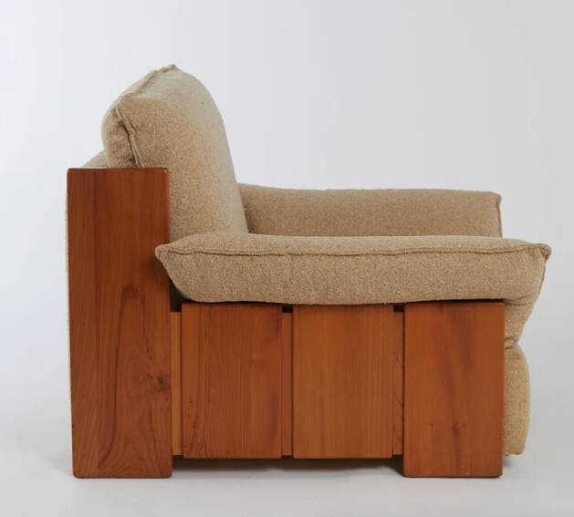 Fauteuil en orme Maison Regain - années 1980