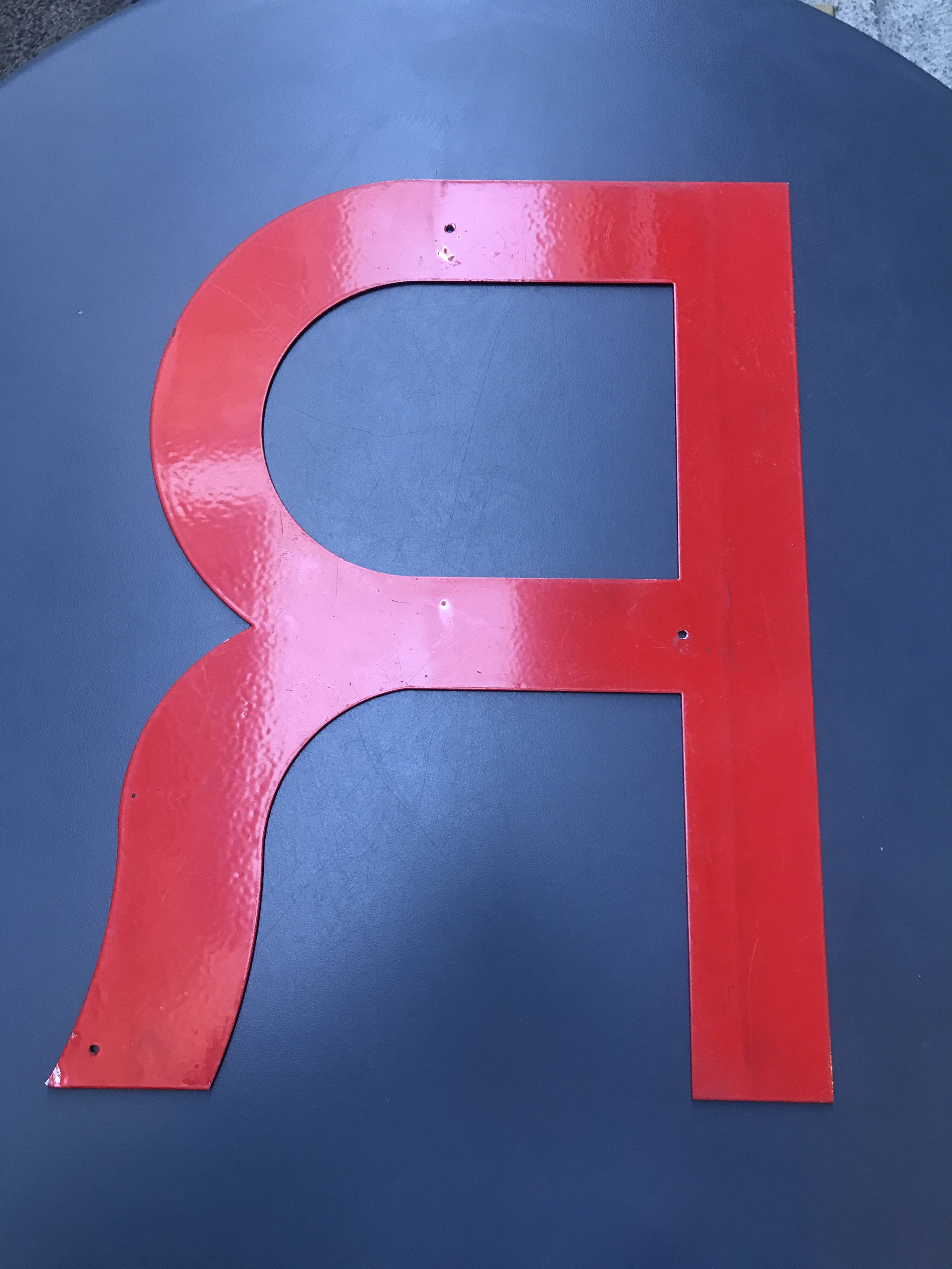 Large vintage metal letters