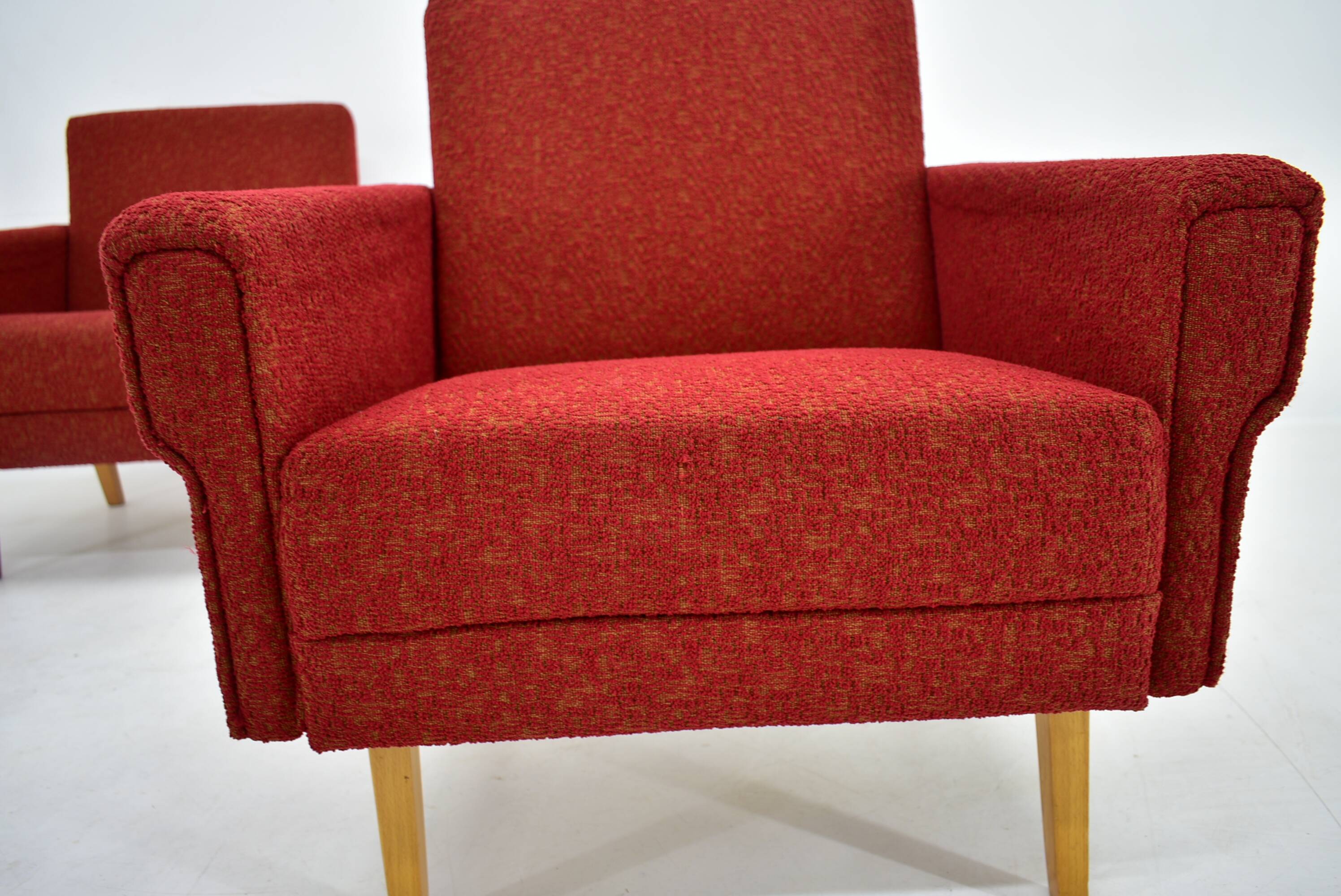 Paire de fauteuils des années 1950, Tchécoslovaquie