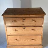 vintage solid pine chest of drawers