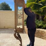 Louis XV Style Walnut Display Cabinet