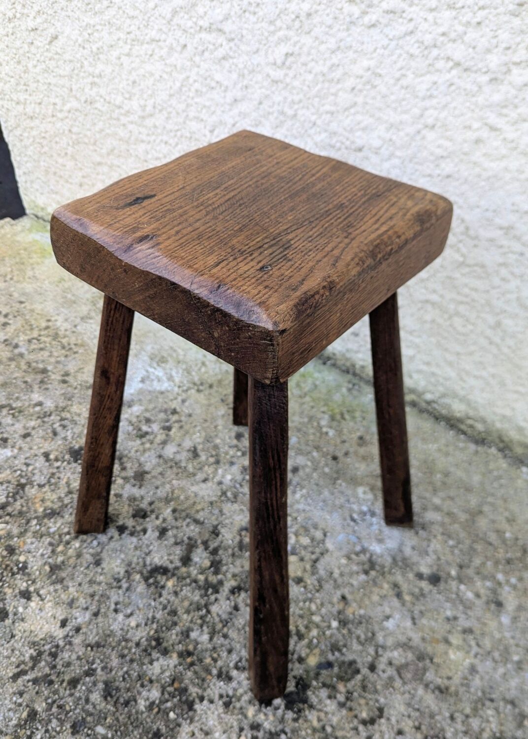 Brutalist Stool 60s 70s Mid Century Treated Countryside Mountain