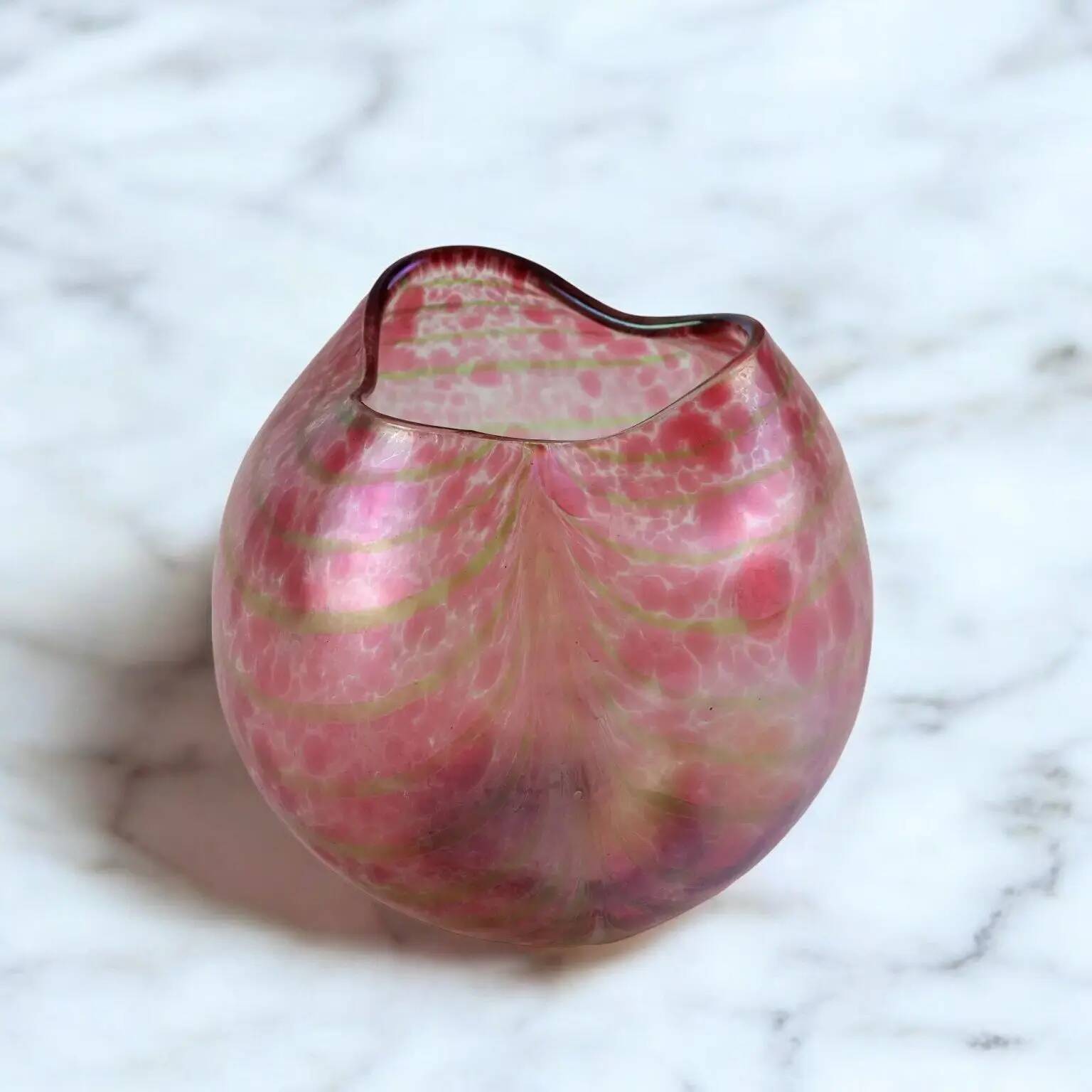Antique glass vase in Loetz style, Austria, 20th century.