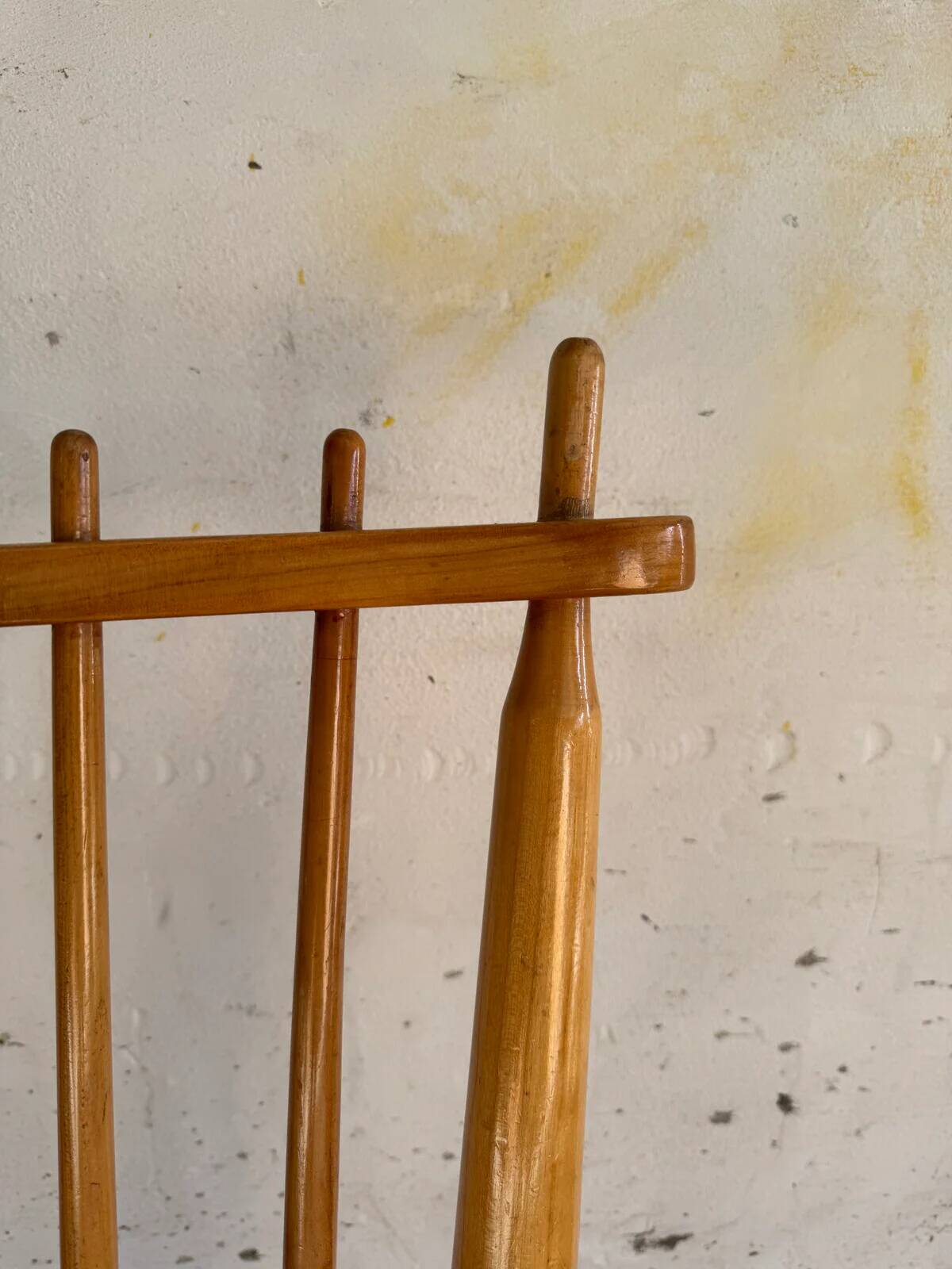 Set of 6 Honey Brown Solid Beech Wood Dining Chairs by De Ster Gelderland, 1960s