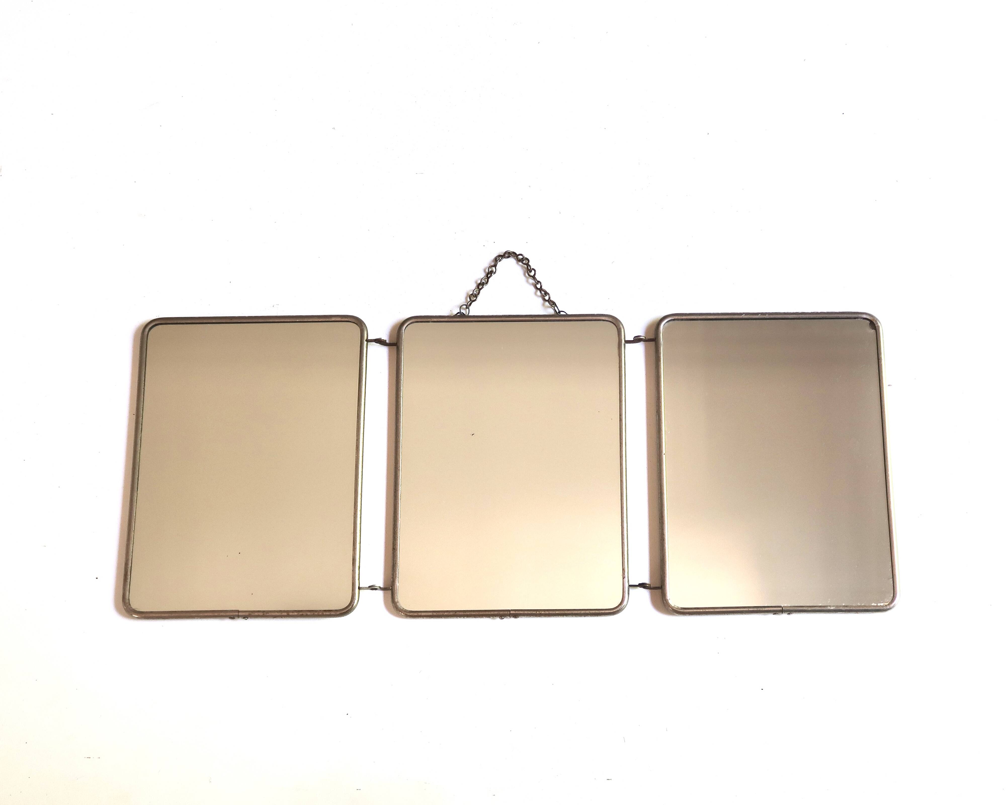 Miroir de barbier triptyque, années 50