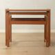 Elegant set of three nesting tables made of teak