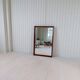Mid-century modern walnut mirror, Sweden, 1960s