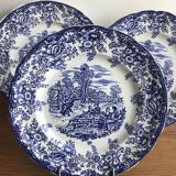 3 Luneville Flat Plates Toile De Jouy Style Picnic Decor
