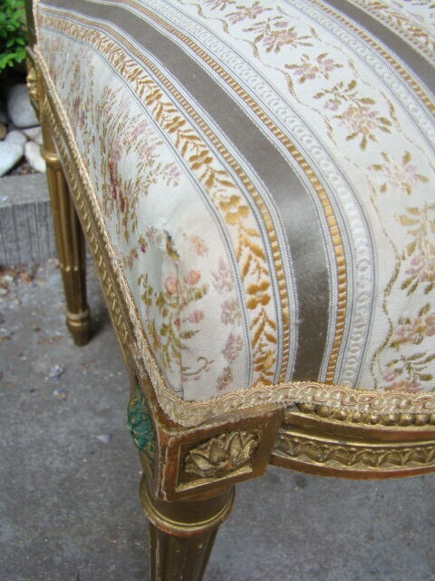 Old Louis XVI fabric chair