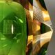 Cendrier Murano sommerso vert et ambre 1960