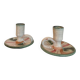 Pair of ceramic candlesticks