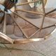 Brass suspension and smoked glass - vintage
