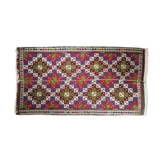 Anatolian handmade kilim rug 138 x 268 cm