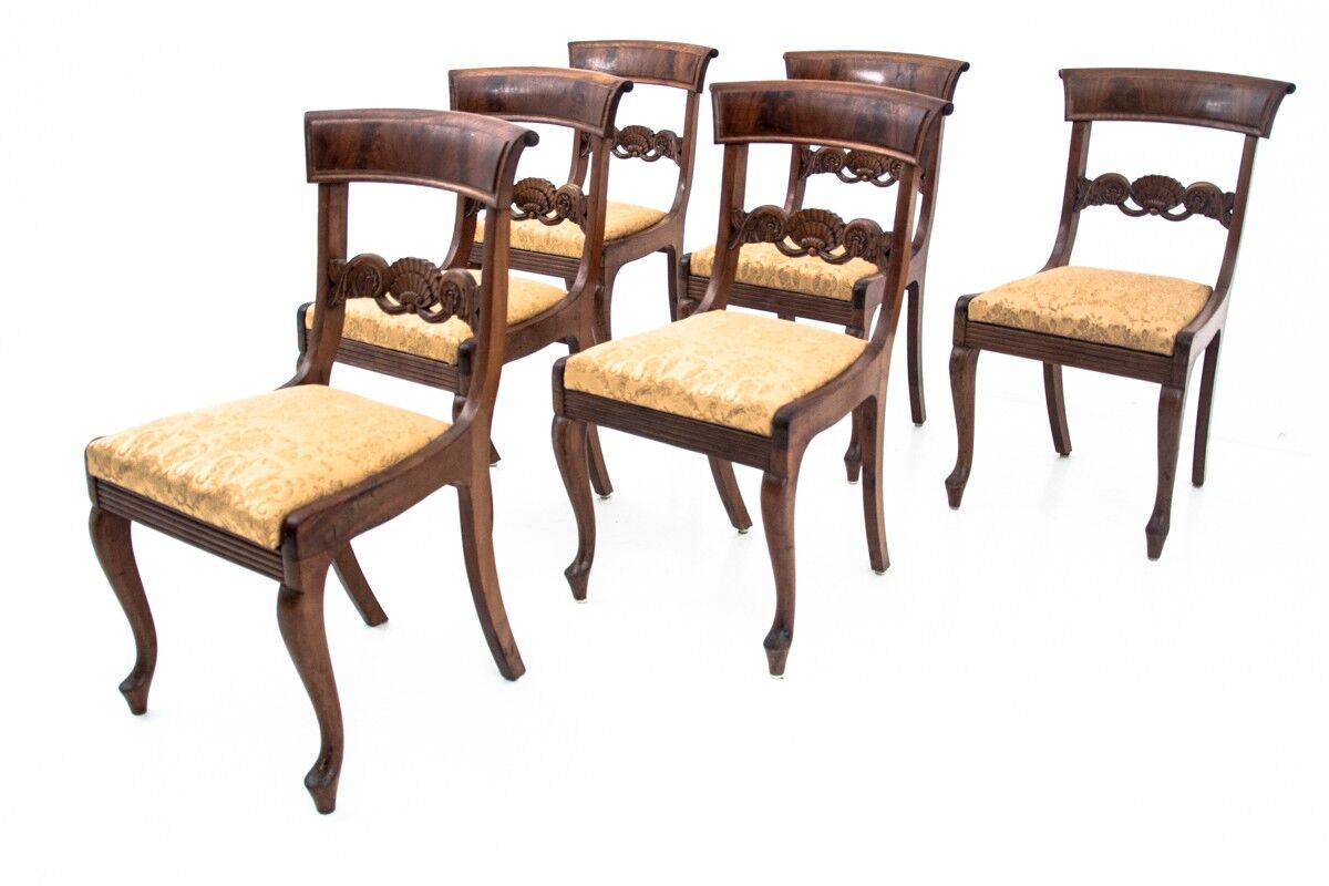 Ensemble de 6 chaises Europe du Nord vers 1900