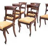 Ensemble de 6 chaises Europe du Nord vers 1900